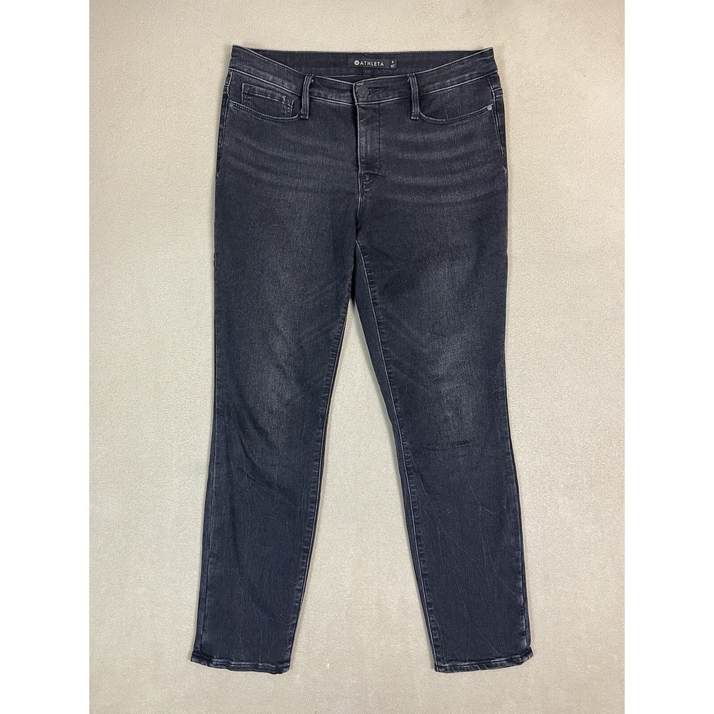 Athleta Jeans Womens 8 Black Carbon Wash Sculptek Skinny‎ Stretch Denim